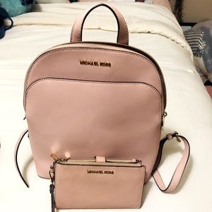 MK PINK BACKPACK & WALLET BUNDLE